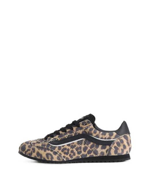 Vans White Leopard-Print Serio Sneakers