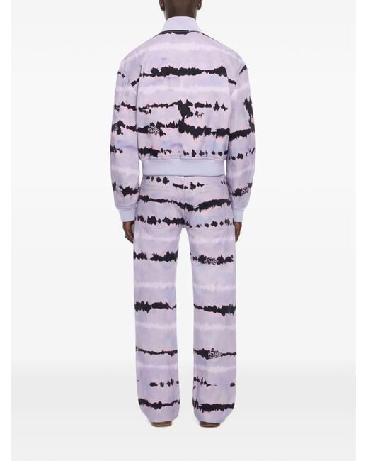 Off-White c/o Virgil Abloh White Tie-Dye Cropped Bomber Jacket for men