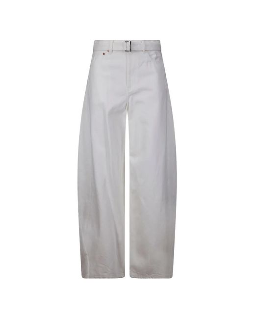 Sacai Gray Belted Denim Trousers