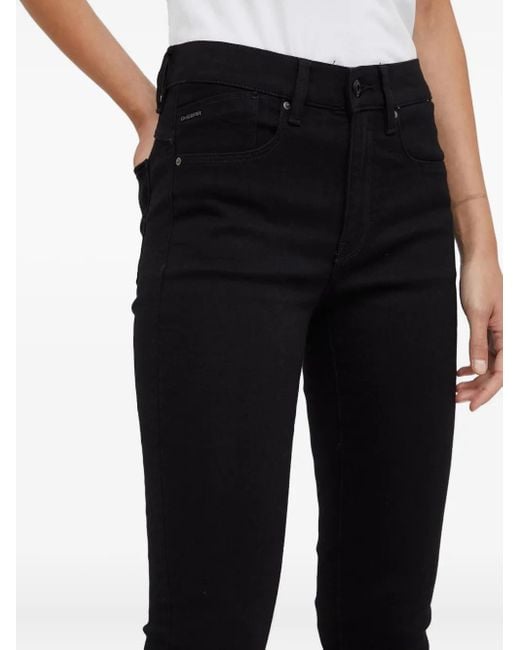 G-Star Black Logo-Patch Skinny Jeans