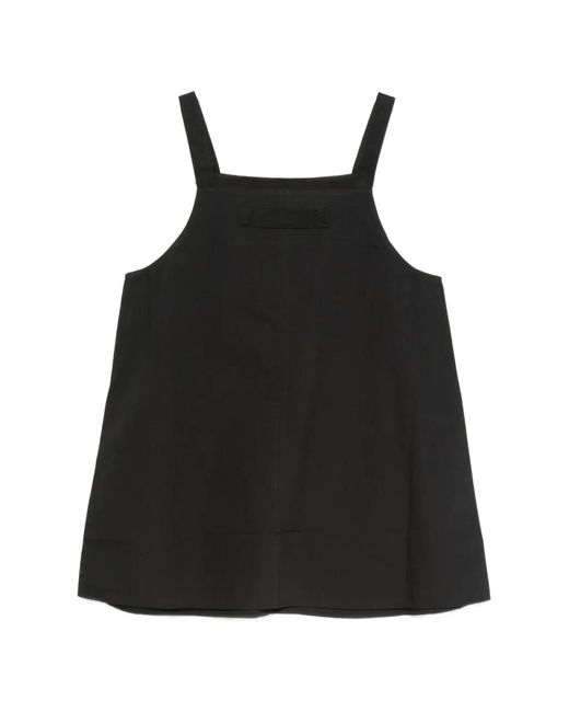 Lee Mathews Black Square-Neck Top
