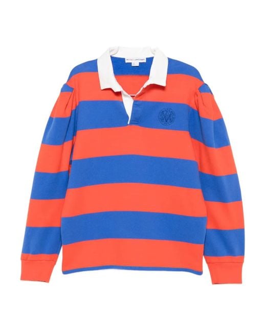 A.P.C. Orange X Marc Jacobs Striped Polo-Neck Sweater