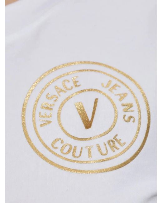 Versace Jeans Couture White V-Emblem T-Shirt