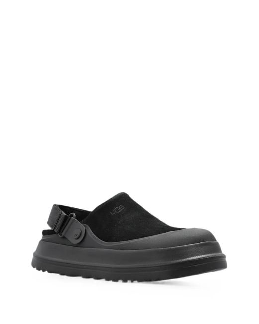 Ugg Black Goldenglow Suede Sandals
