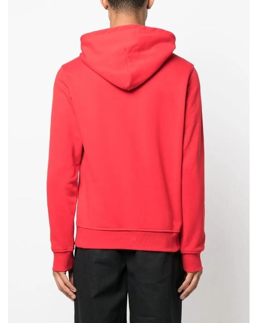 DIESEL Red Logo-Patch Cotton-Blend Hoodie for men