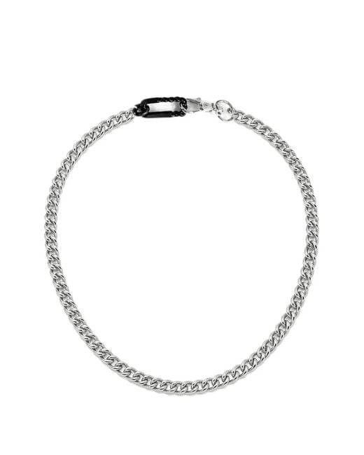 Yoj White Two-Tone Link Necklace for men