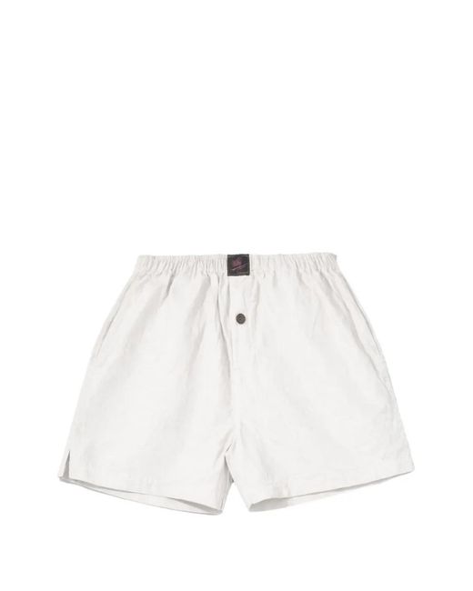 Willy Chavarria White Willy Logo-Patch Button-Detail Shorts for men