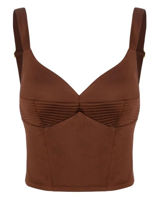 Top Haze con tiras Murmur de color Brown