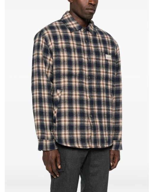 DUNST Gray Checked Shirt for men