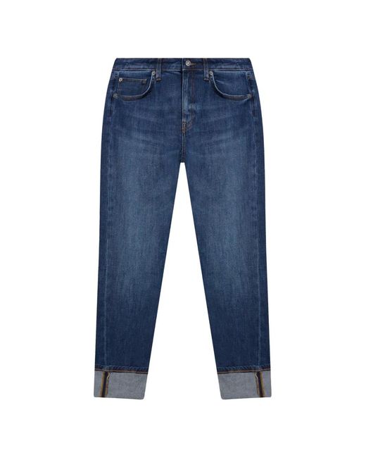 Dondup Blue Cuffed Trousers