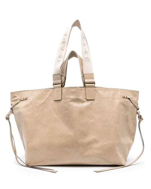 Isabel Marant Natural Wardy Leather Tote Bag
