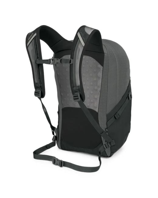 Osprey Black Quasar Logo-Print Backpack