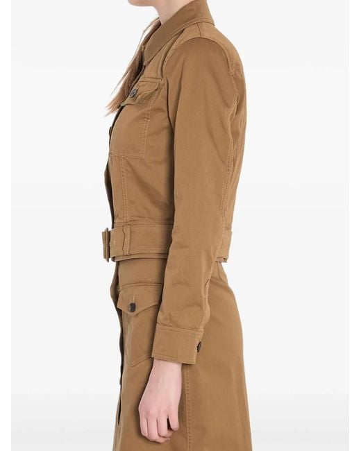 Saint Laurent Natural Belted Cotton Jacket