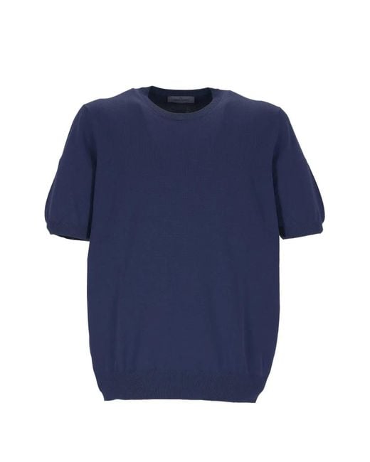 Gran Sasso Blue Crew-Neck T-Shirt for men