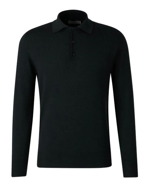 Pull À Col Polo Canali pour homme en coloris Black