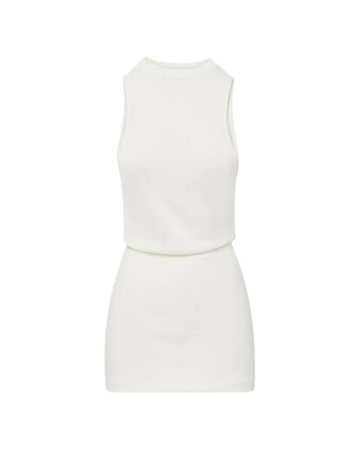 Brandon Maxwell White Callum Mini Dress