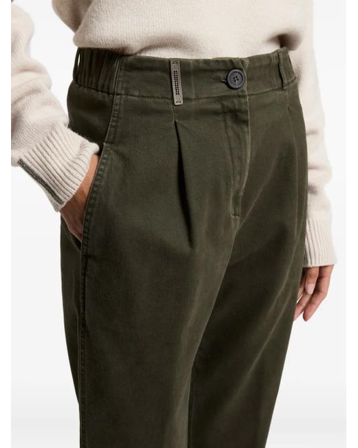 Peserico タックパンツ Green