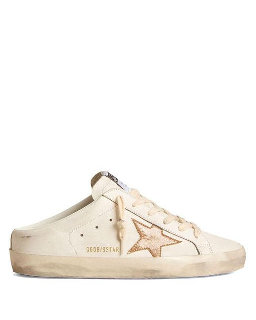 Golden Goose Deluxe Brand Natural Super-star Sabot Leather Sneakers