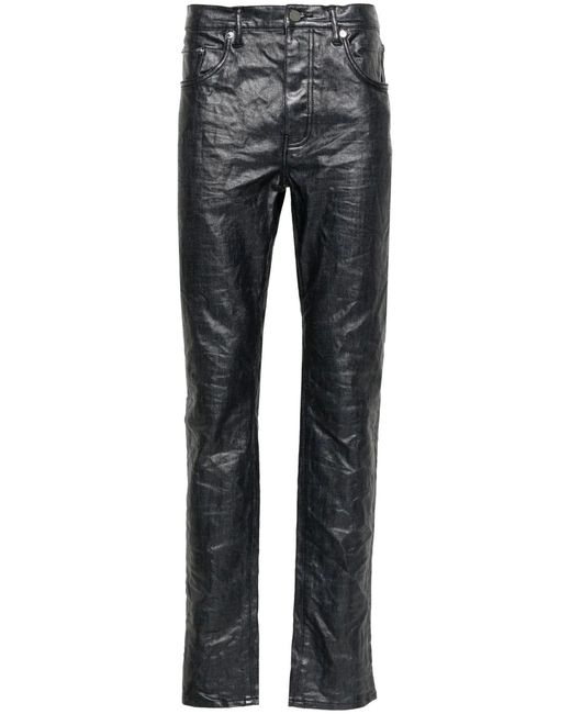 Purple Brand Gray P001 Coated Skinny Jeans for men