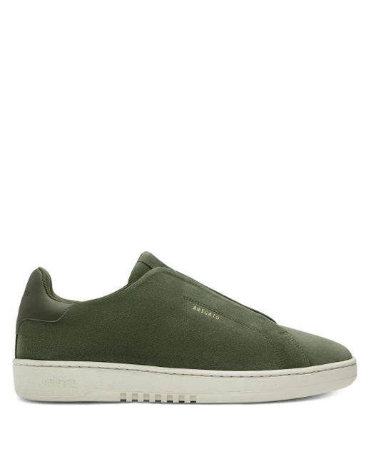 Axel Arigato Green Dice Laceless Elastic-Panel Suede-Textured Sneakers for men