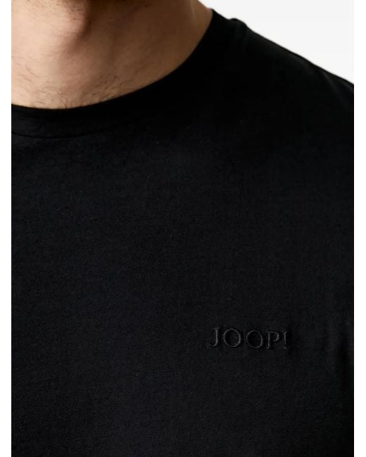 Joop! Black Cosmo Logo-Embroidered T-Shirt for men