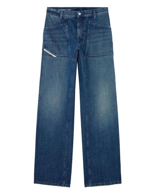 DIESEL Blue D-Zeta Jeans for men