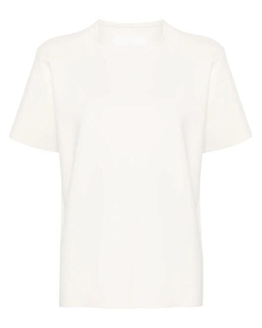 Jil Sander White Fine-ribbed Top