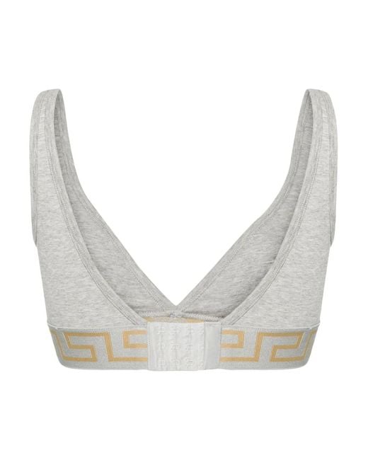Versace White Greca-Underband Triangle Bra