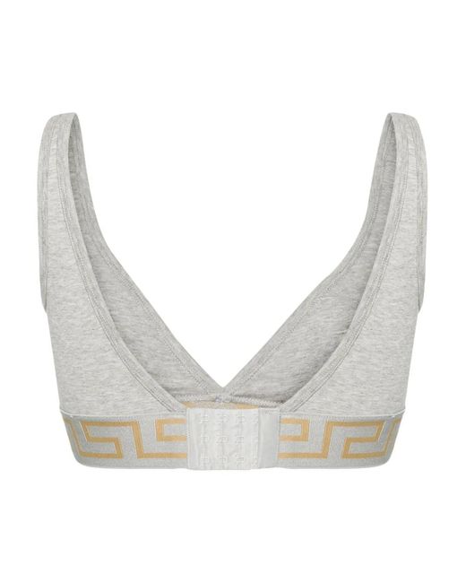 Versace White Greca-Underband Triangle Bra