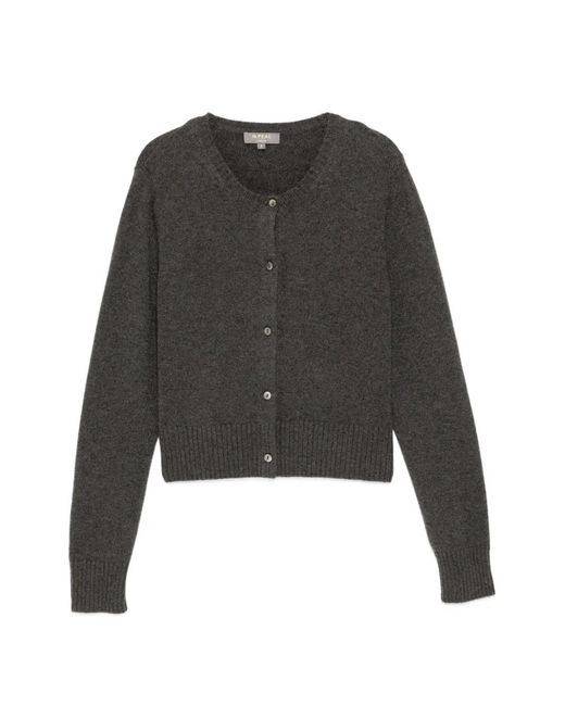 N.Peal Cashmere Black Chunky Cropped Cardigan