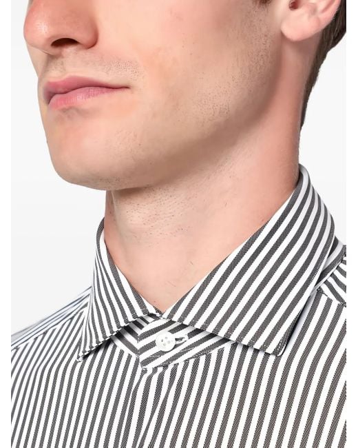 Xacus Gray Striped Long-Sleeve Shirt for men