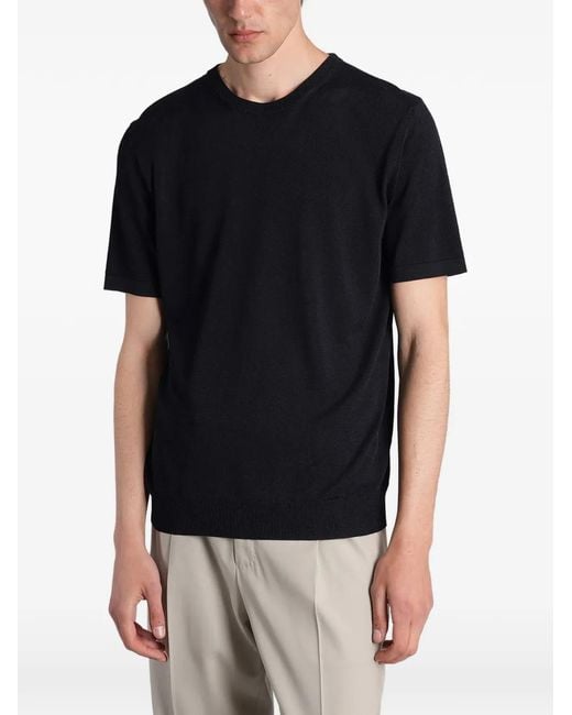Roberto Collina Black Short-Sleeve T-Shirt for men