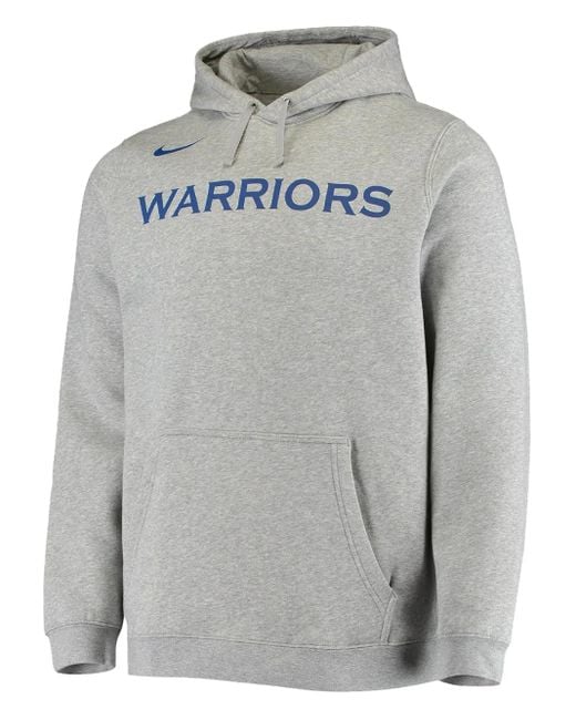 Nike Gray Nba Golden State Warriors Hoodie for men