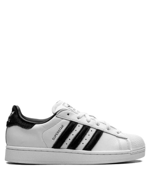 Adidas Gray Superstar Ii Pony-Hair Sneakers