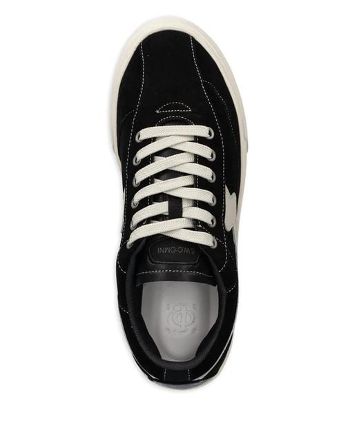 Stepney Workers Club Black Contrast Suede Sneakers for men