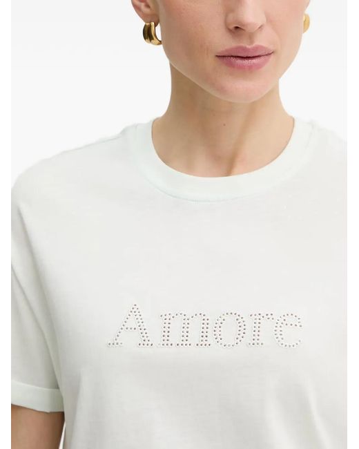 Twinset White Crew-Neck T-Shirt