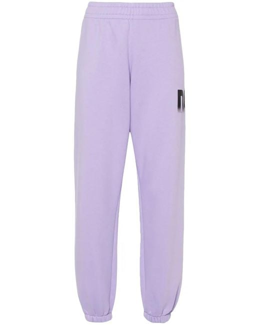 DKNY Purple Logo-Print Track Pants