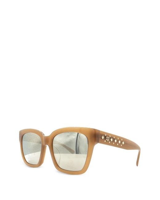 MCM Metallic Stud-Embellished Cat-Eye Sunglasses