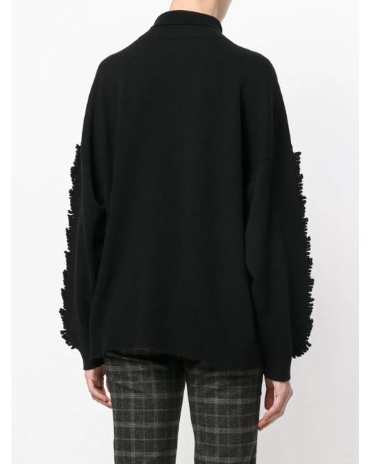 Barrie Black Troisieme Dimension Cashmere Turtleneck Pullover