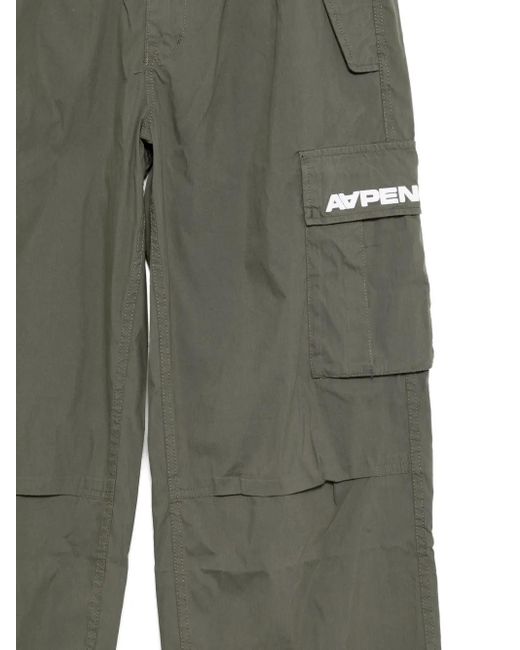 Aape By A Bathing Ape Green Logo-Patch Track Pants for men