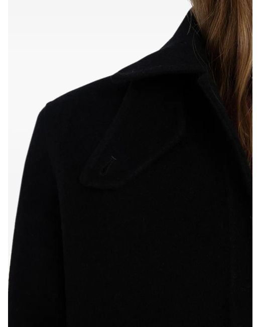 Zadig & Voltaire Black Patch-Pocket Single-Breasted Coat