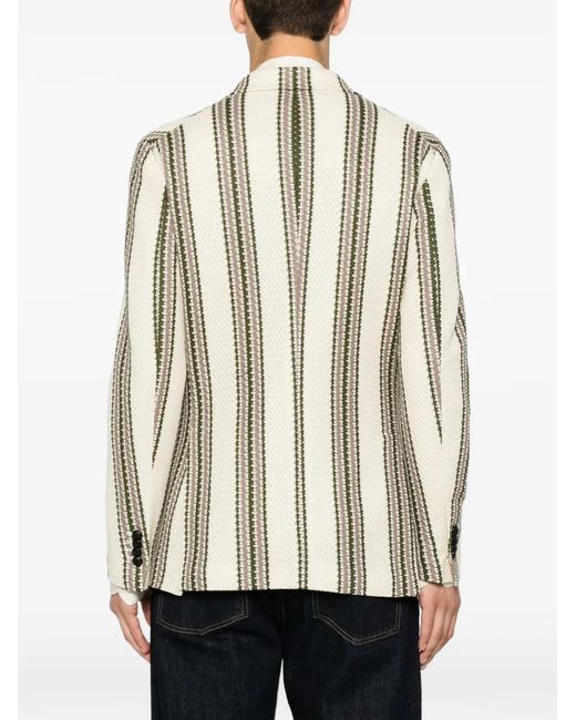 Tagliatore Gestreepte Blazer in het Natural voor heren