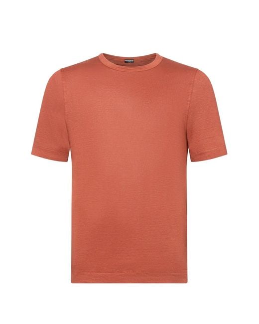 Franzese Collection Orange Crew-Neck Short-Sleeves T-Shirt for men
