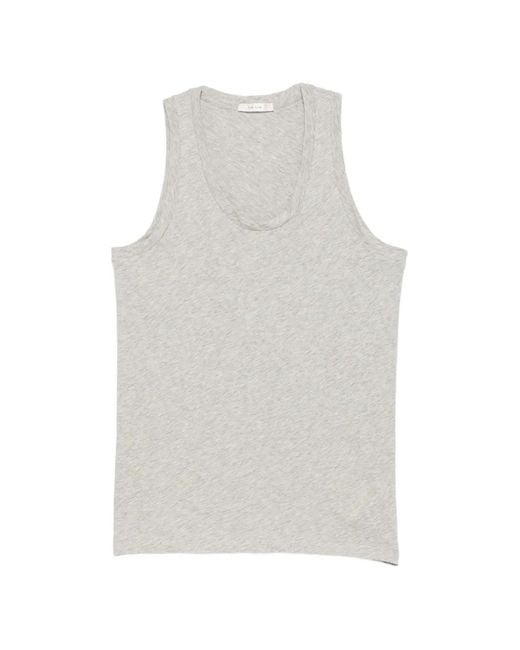 The Row White Sleeveless Jersey Tank Top