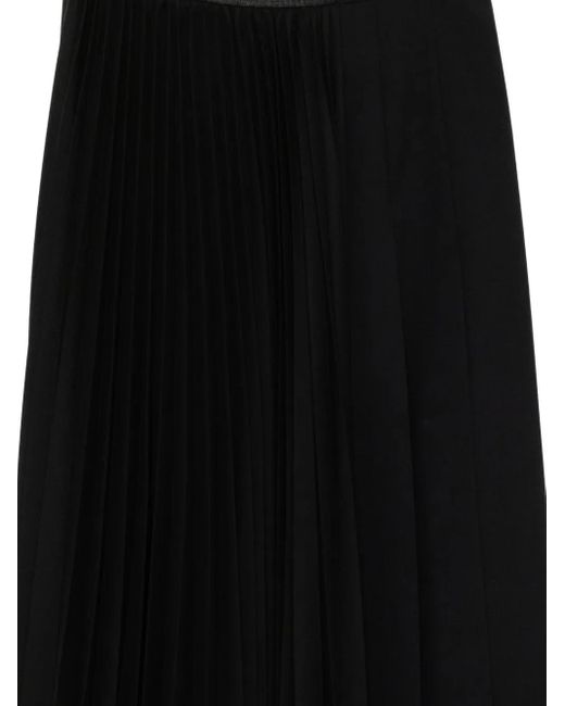 Undercover Black Pleated Midi Skirt