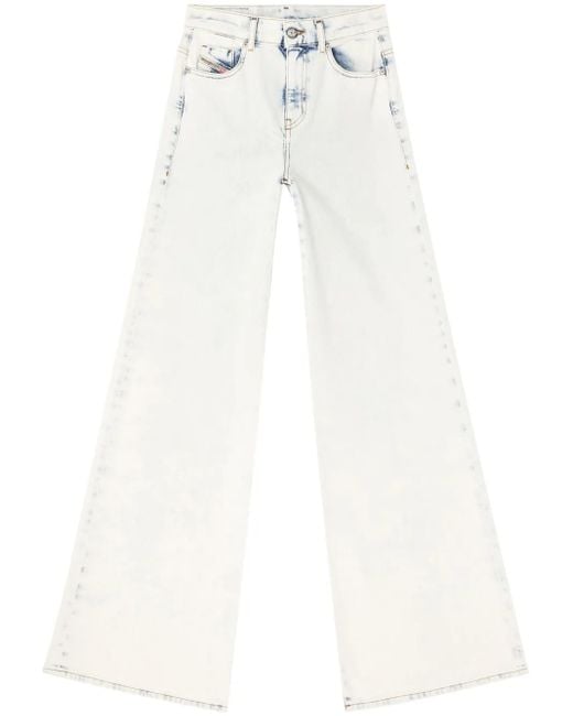 DIESEL White Wide Jeans