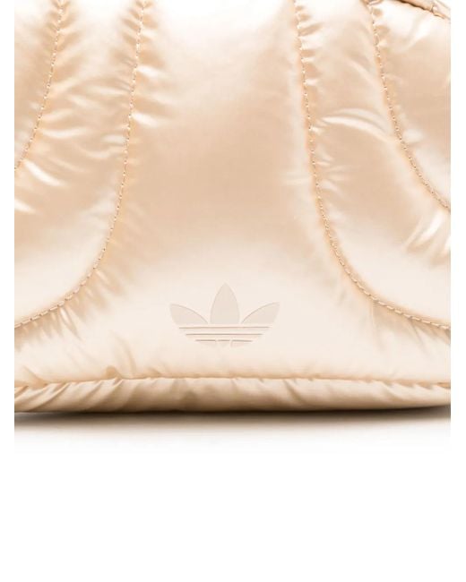 Adidas Natural Trefoil-Logo Padded Tote Bag