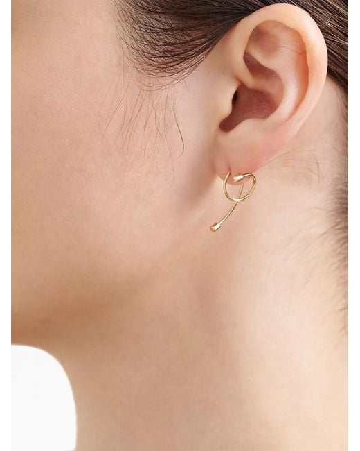 Shihara White 18Kt Twist Curl Single Earring