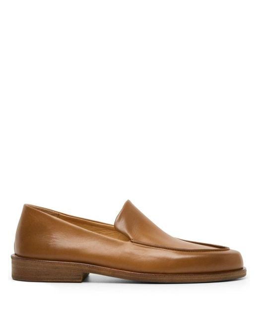 Marsèll Brown Round-toe Leather Loafers