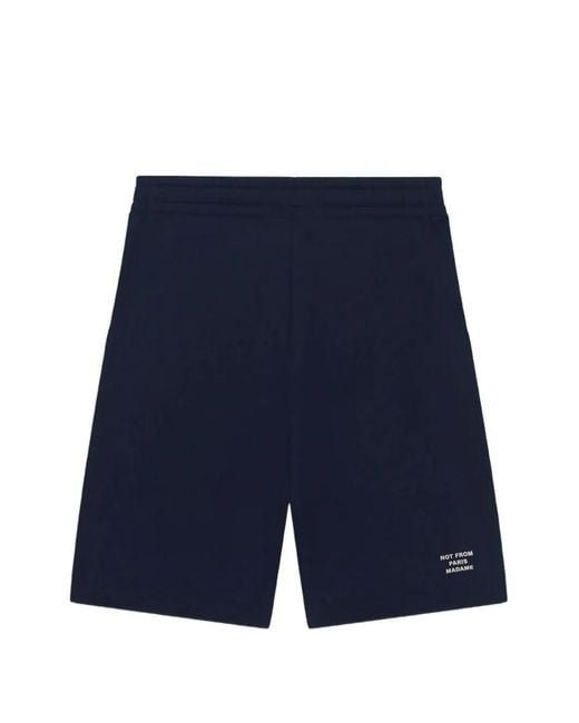 Drole de Monsieur Blue Elastic-Waistband Shorts for men